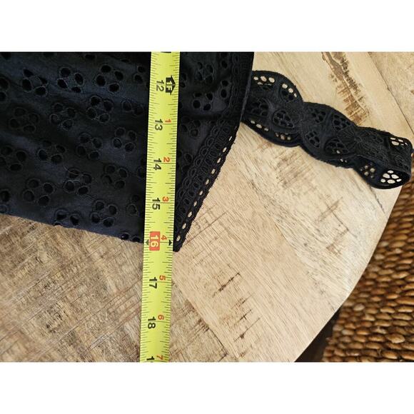 ANN TAYLOR Black Lace Strap Eyelet Flare Dress Women's Size 4 NWT - Picture 7 of 9